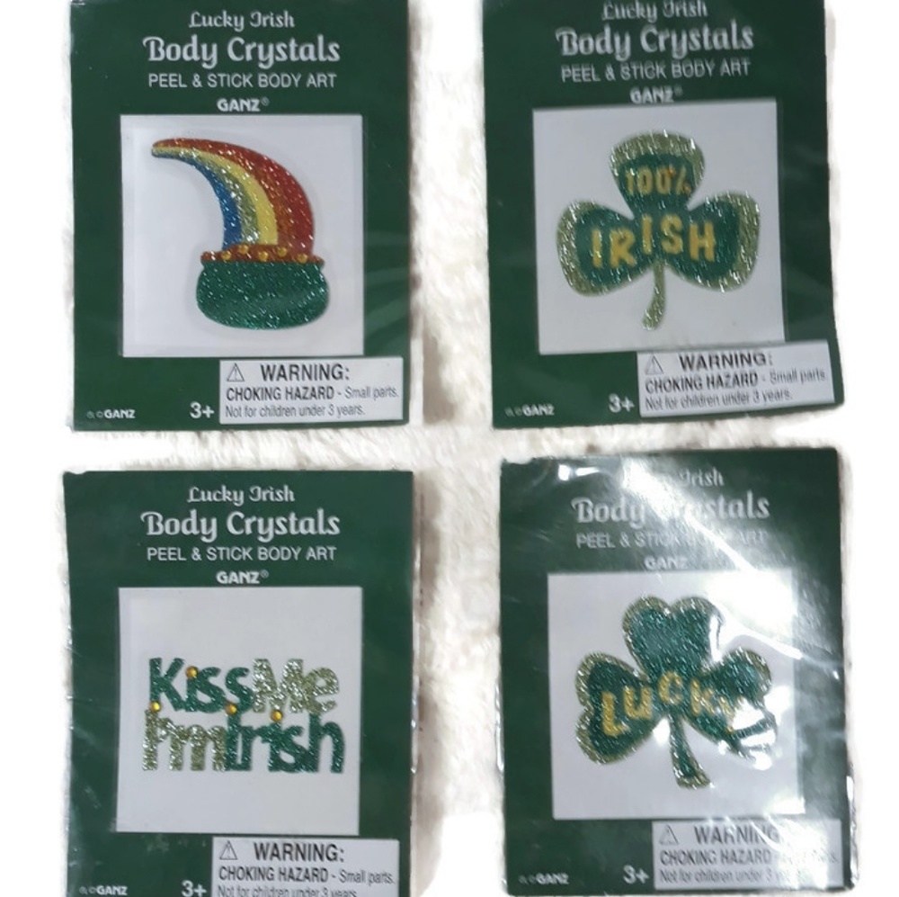 🛍5 for $25🛍4 NEW body Crystals Irish Body decals